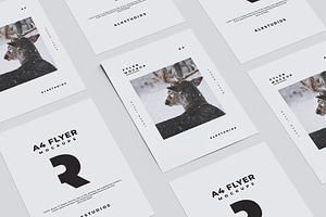 A4 Flyer Paper Mockup