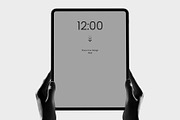 Hand Holding Tablet Screen Mockup, an iPad Mockup by graphypix (Thumbnail 3 of 4)