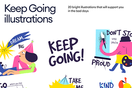 Keep Going illustrations