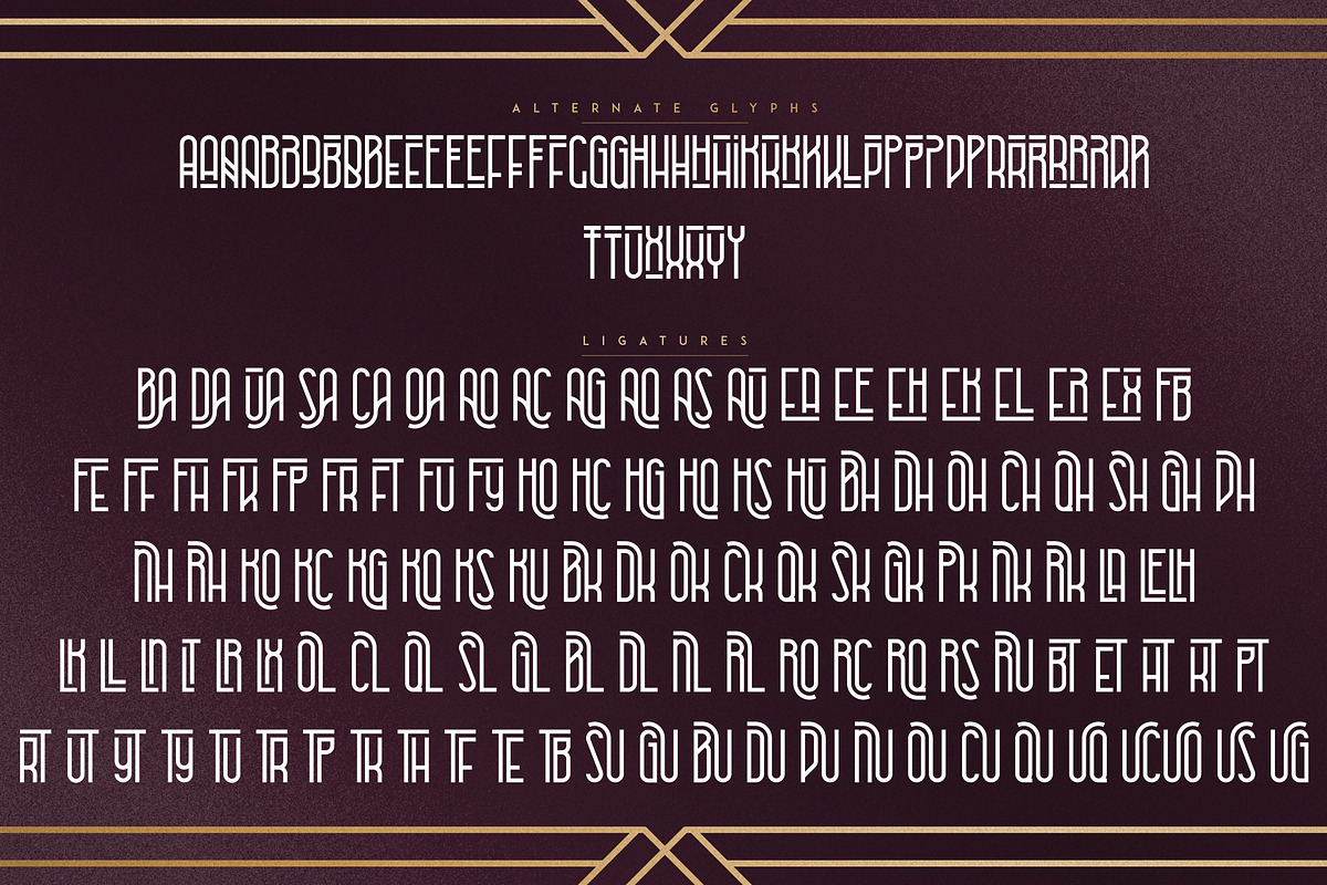 Metria Street - Art Deco Typeface, a Sans Serif Font by VP Fonts (Photo 9 of 11)