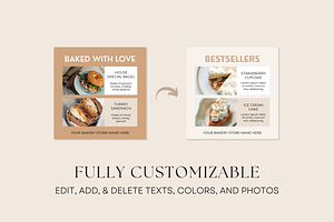 Bakery Instagram Post Templates