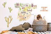 Travel to Spain. Watercolor clipart, an Illustration by VerAna (Thumbnail 10 of 13)