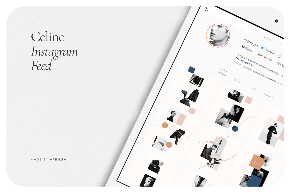 CELINE Instagram Feed, a Social Media Template by Aprilea (Photo 6 of 7)