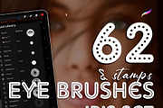 eye stamps procreate eye brushes, a Brush Add-On by SannaIllustrations (Thumbnail 8 of 10)