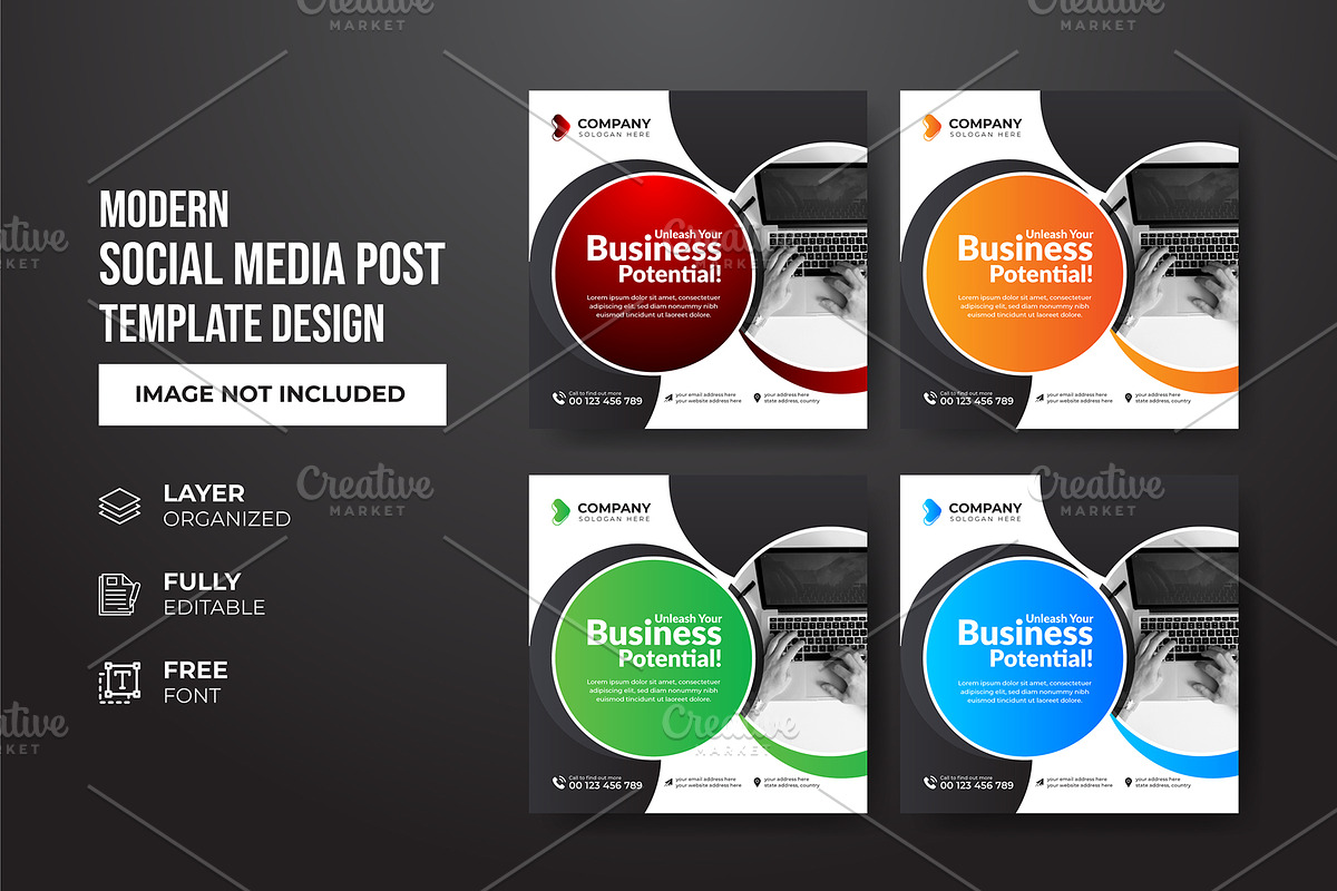 Social Media Post Template, a Social Media Template by gstudiovect21 (Photo 6 of 72)