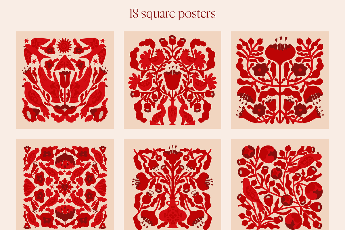 Modern Folk | vector clipart, a Decorative Illustration by dariikos (Photo 18 of 36)