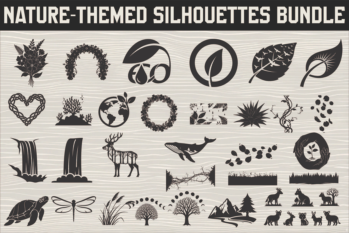 versatile nature-themed silhouettes, an Illustration by Amazin_art (Photo 1 of 31)