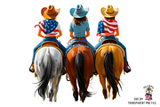 10 Patriotic Cowgirls PNG Clipart, a Graphic by Clipart Bloom (Thumbnail 5 of 11)