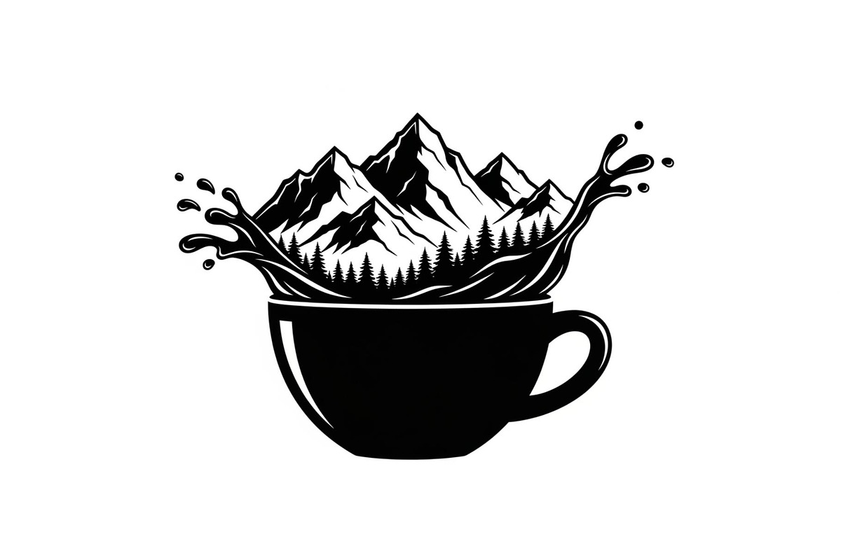 Mountain Coffee Cup Bundle, an Object Illustration by yasushie (Photo 12 of 31)