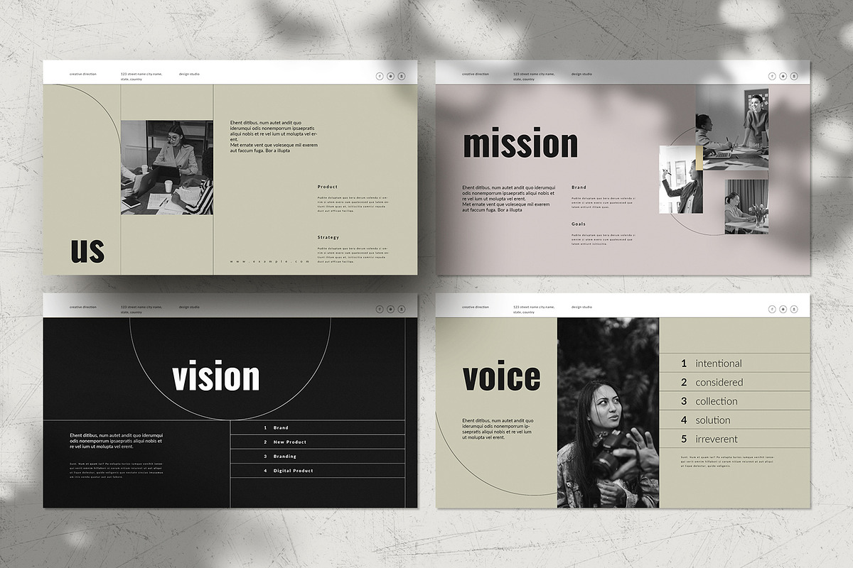 Creative Direction Template, a Presentation Template by White Graphic