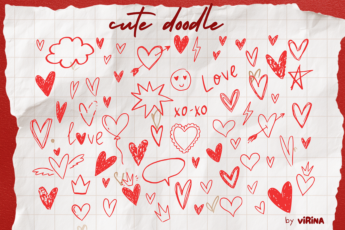 Romantic Love Collage Kit, an Object Graphic by VirinaDesign (Photo 11 of 15)