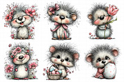Whimsical Easter Hedgehog Clipart, an Illustration by Daily.Designs (Thumbnail 7 of 8)