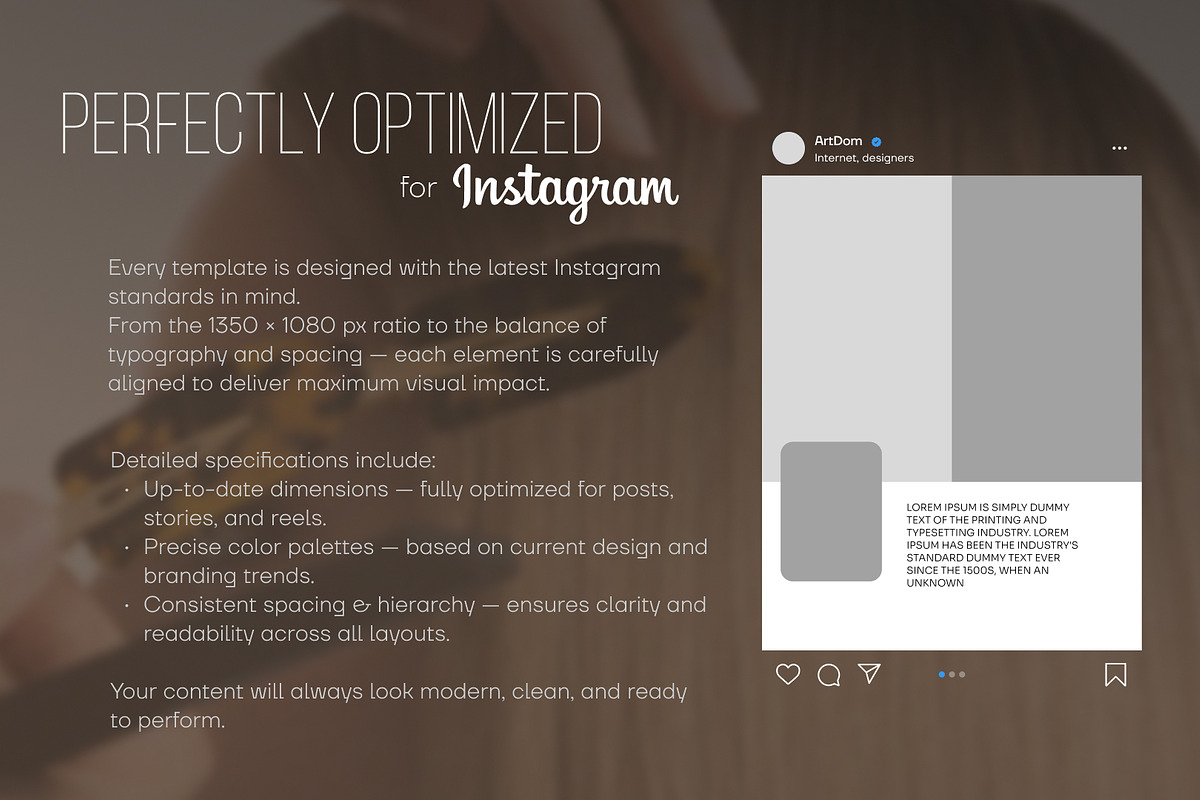 Beauty Instagram Pack–58 Templates, a Templates & Theme by ArtDom (Photo 3 of 3)