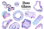 Colorful 3D Duo Glass Shapes Pack, a Graphic by LarysaZabrotskaya (Thumbnail 5 of 14)