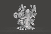 Koala Desk Organizer 3D Print STL, an Animal 3D Model by Creative Art (Thumbnail 3 of 3)