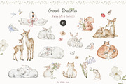 Sweet Dreams. Watercolor animals, an Animal Illustration by Kreker Kate (Thumbnail 2 of 9)
