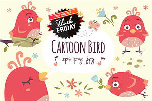 Cartoon Bird set