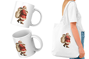 Retro Santa Clipart, an Illustration by Markicha Art (Thumbnail 2 of 4)