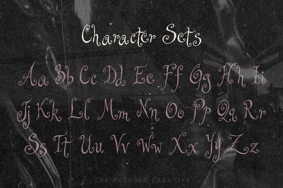 Agnes After Dark Curly Display Font, a Handwritten Font by The October Creative (Photo 3 of 8)