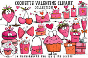 Coquette Valentine Clipart, an Illustration by OK Design (Thumbnail 1 of 6)