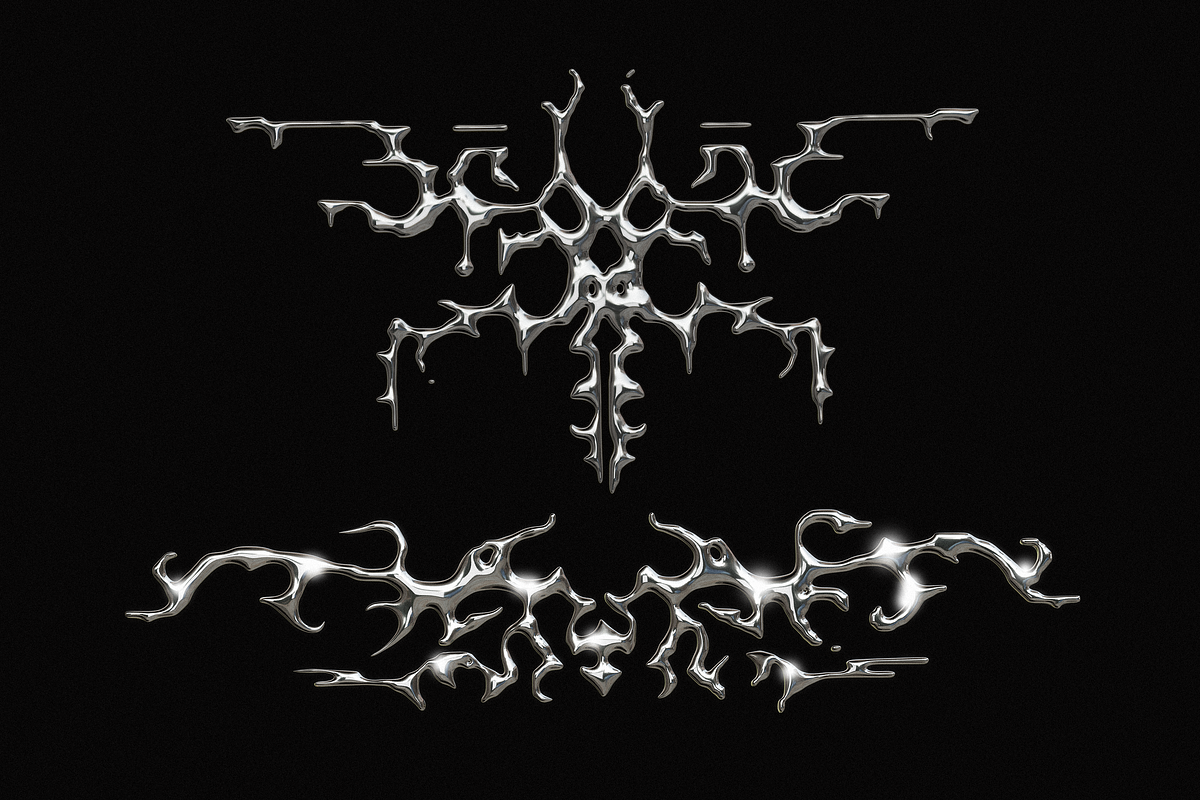 24 Cybersigilism Liquid Metal 3D PNG, an Object Graphic by GRPXSTORE (Photo 7 of 10)