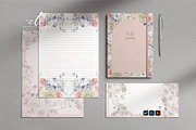 Romantic Watercolor Florals, an Invitation Template by slowlivecreate (Thumbnail 1 of 6)