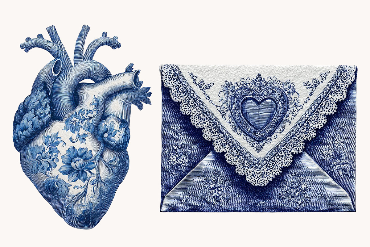 Romantic Vintage Valentine's Day, an Illustration by Designworld (Photo 5 of 10)