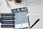 Toile Ghosts Halloween Planner, a Marketing Template by Traveling Designer (Thumbnail 2 of 6)