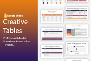 Creative Tables Google slides