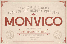 Monvico - Label Display Font