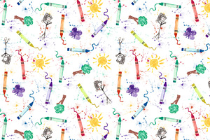 Watercolor Seamless Patterns - Learn