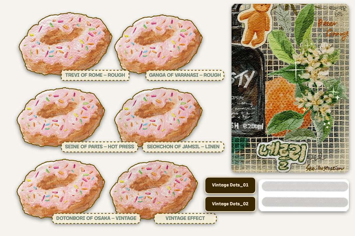 Authentic WATERCOLOR BRUSHES by Seo, a Brushes & More by Illustration by Seo (Photo 30 of 33)