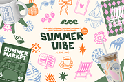 Summer Vibe (Vector Collection), a Seasonal Illustration by PixelAesthetic (Thumbnail 1 of 19)