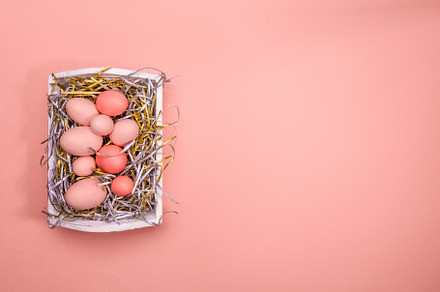 Eggs in a white tray. Creative Easte, a Holiday Photo by Kate Molchanova