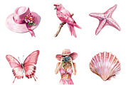 Pink Summer Sublimation Clipart, an Illustration by SinaCreation (Thumbnail 2 of 5)