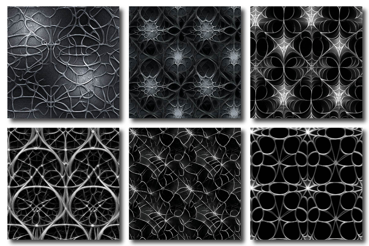 Gothic Silver Web Backgrounds, a Texture Illustration by DreamPrint404 (Photo 2 of 4)