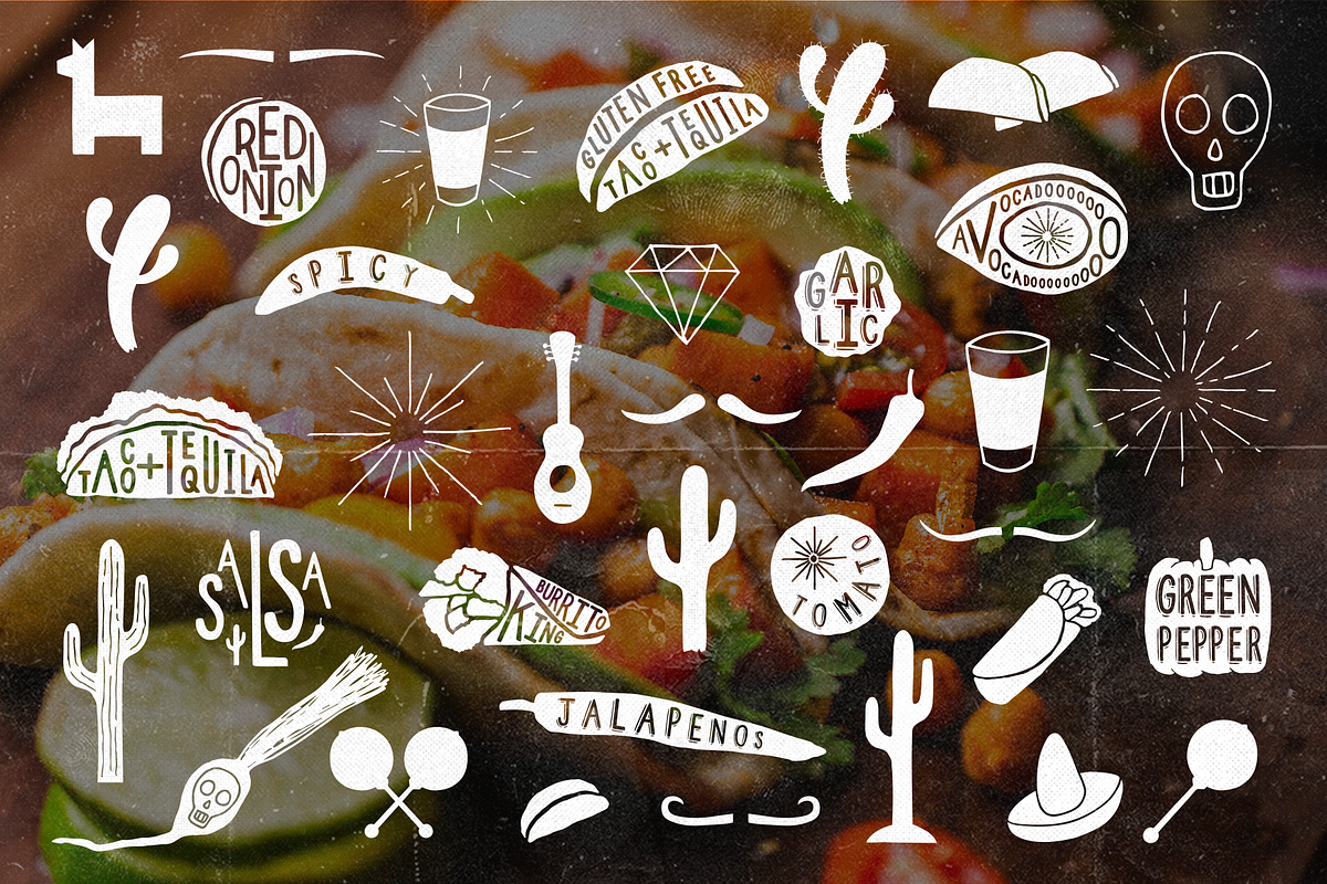 Taco and Tequila, 2 Fonts + Extras! preview 5