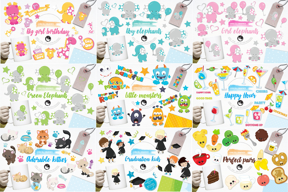 4000 in 1 - GRAPHIC GIANT BUNDLE, an Illustration by PrettyBundles (Photo 13 of 22)