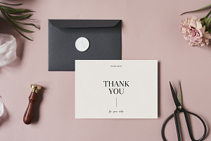 Minimal Thank You Card Canva