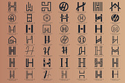 Letter H Logo Bundle Monogram Set, a Branding & Logo Template by Pixel Design (Thumbnail 2 of 7)