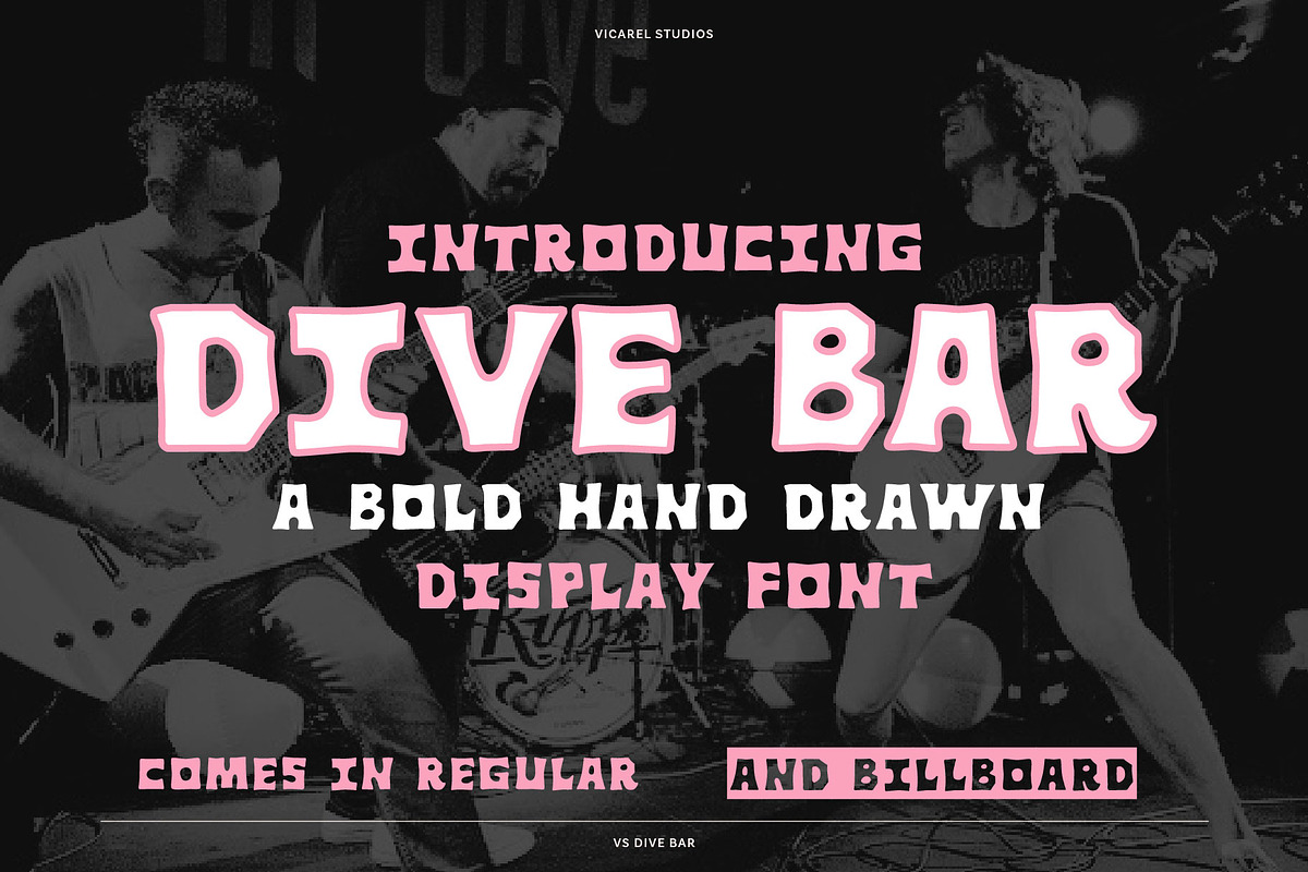 VS Dive Bar // Display Font, a Font by Vicarel Studios (Photo 1 of 13)