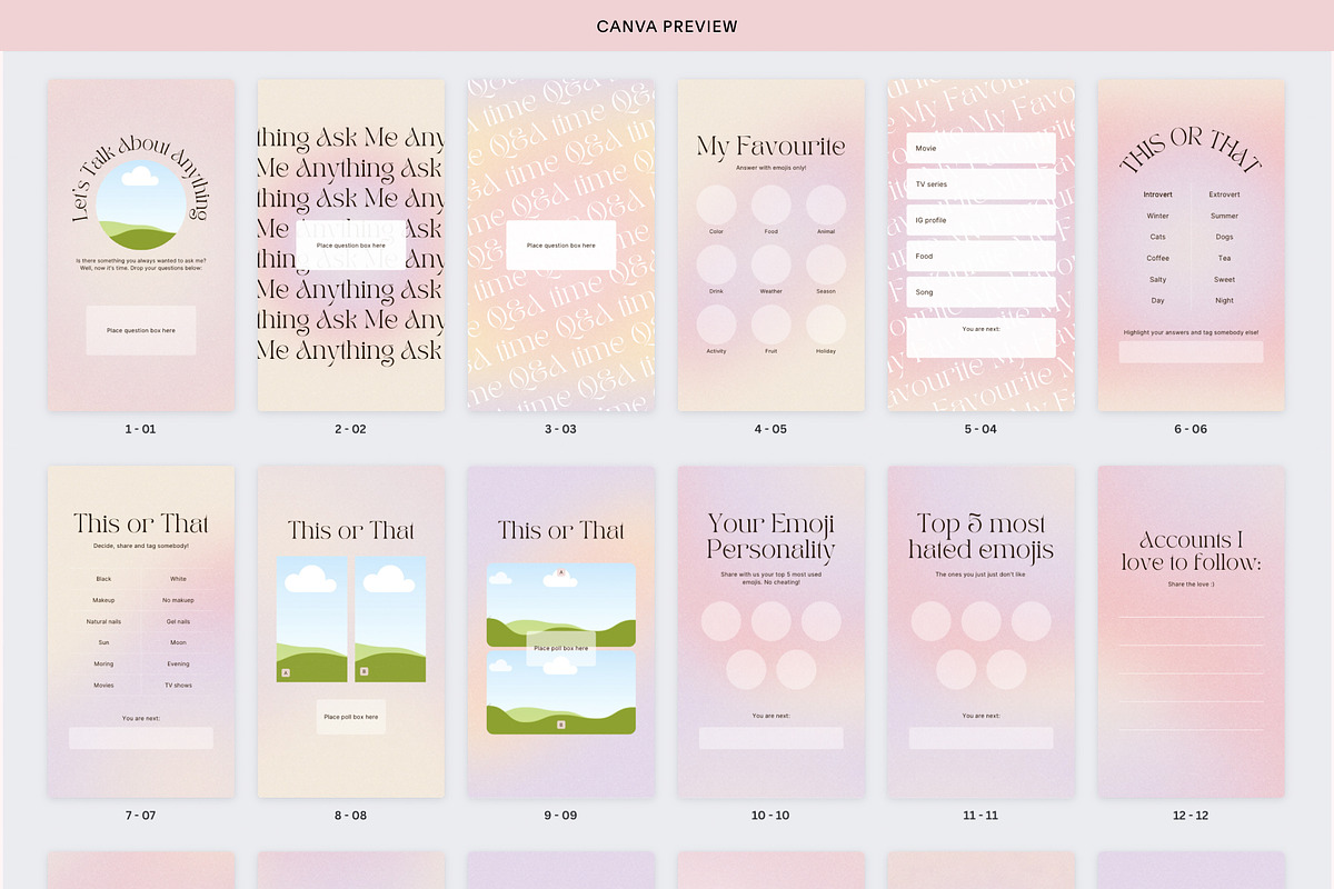 Pink Gradient Instagram Bundle, a Social Media Template by Alice Store (Photo 9 of 10)