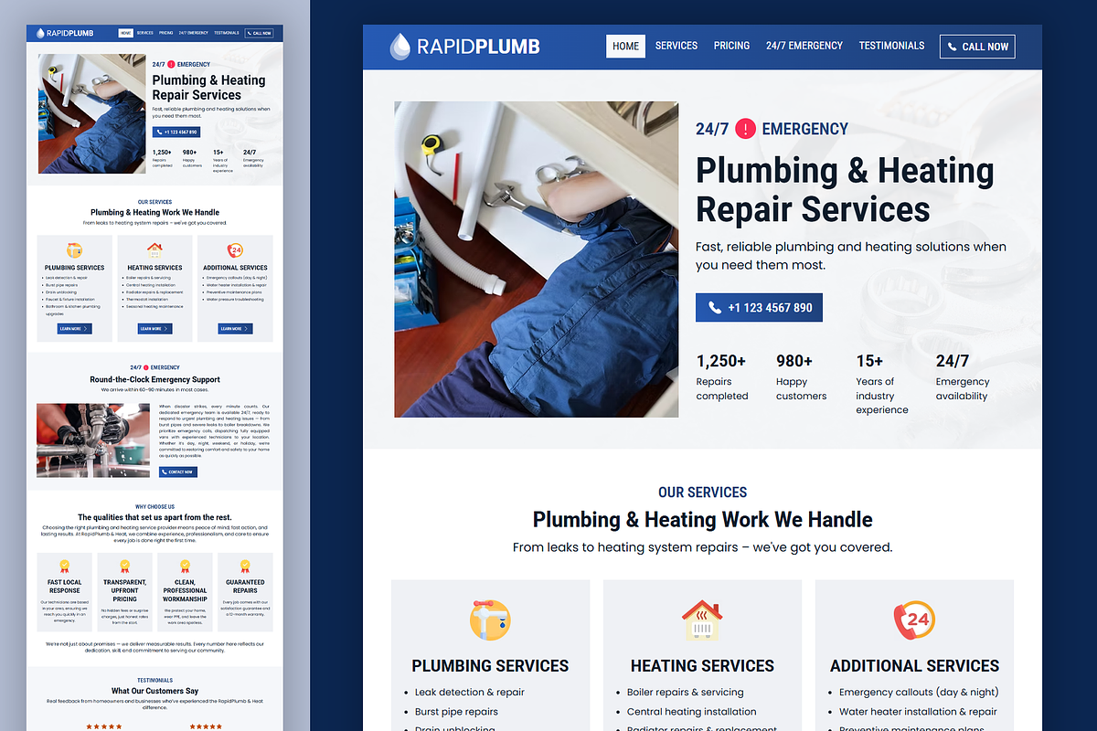 Plumbing Service Wix Studio Website, a Wix Template by Kitteeh (Photo 9 of 10)