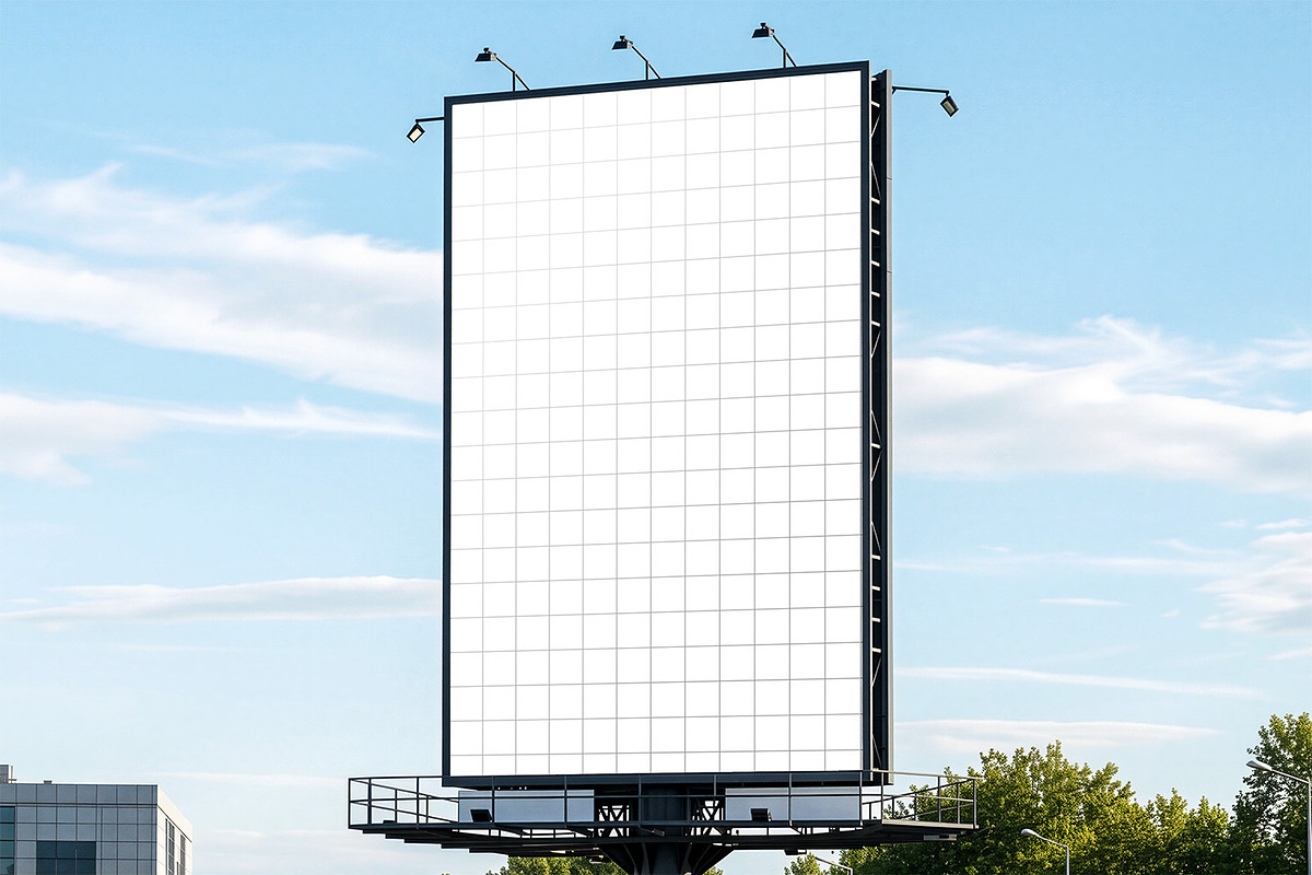 Vertical Billboard Mockup, an Advertising Mockup by Nathatype