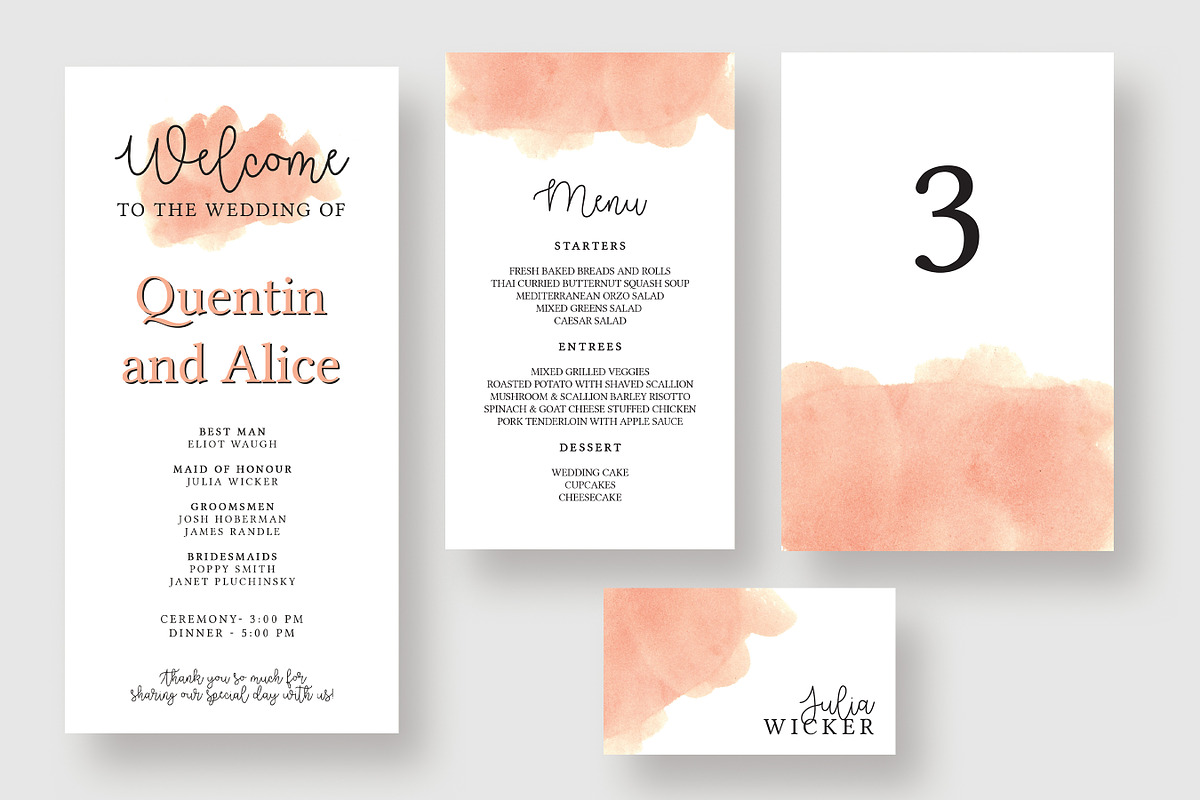 Stylish Blush Wedding Suite, an Invitation Template by Knotted Design (Photo 4 of 4)