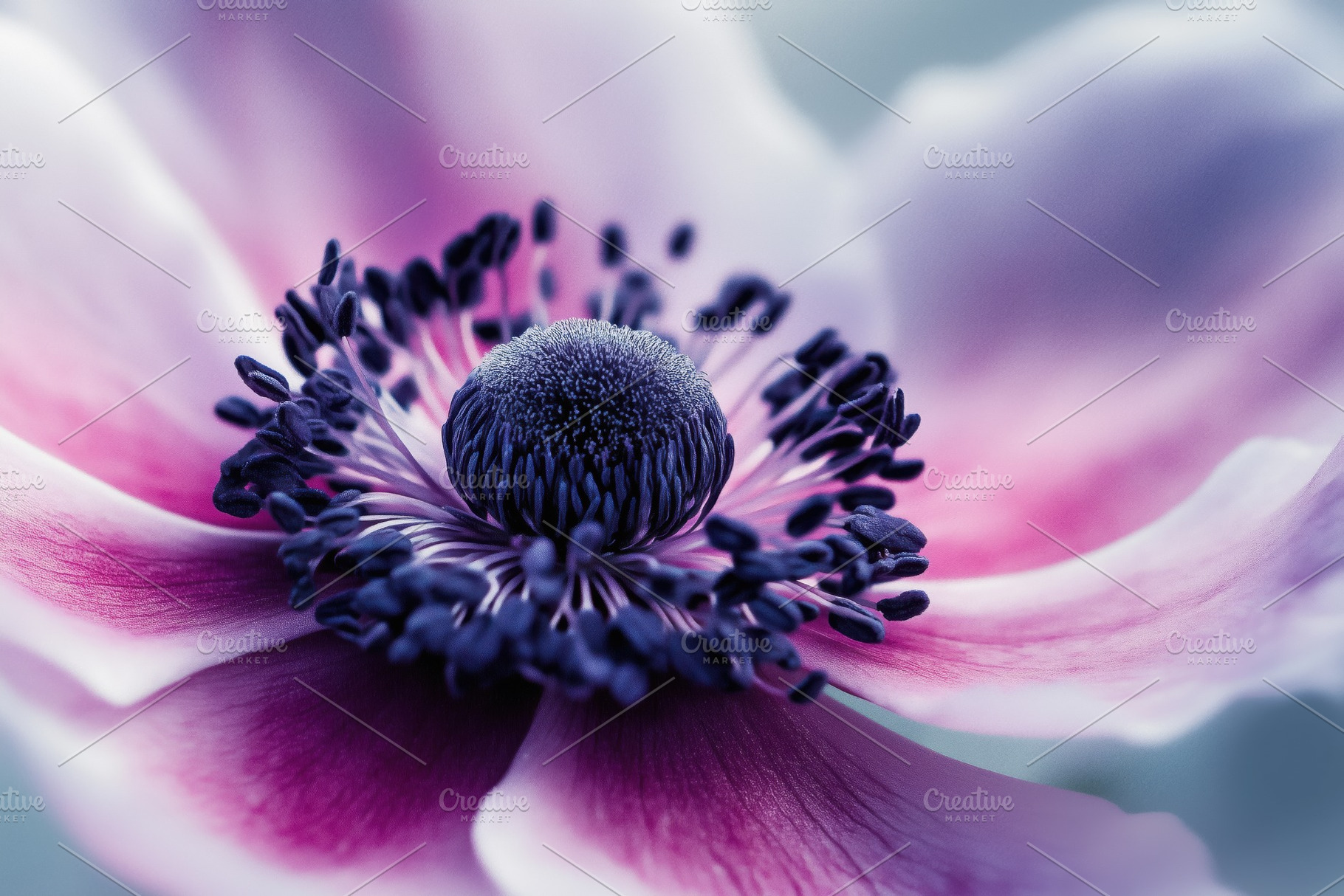 A close-up view of a beautiful flower with delicate pink and purple petals, fea, a Photo by Textures & Backgrounds
