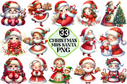 Cute Christmas Mrs Santa Claus PNG, an Illustration by Pixels.Craft (Thumbnail 1 of 7)