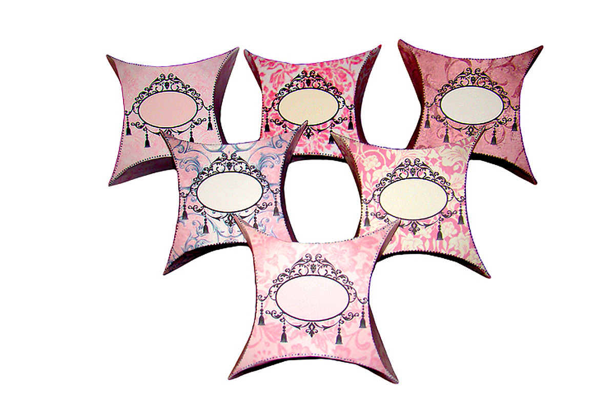 6 Gift Pillow Boxes - PDF Patterns, a Print Template by Kseniya-Omega (Photo 3 of 4)