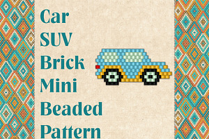 Car SUV, Brick Mini Beaded Pattern, a Templates & Theme by Kseniya-Omega