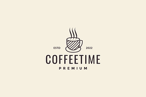 Cup Coffee Drink Minimal Logo